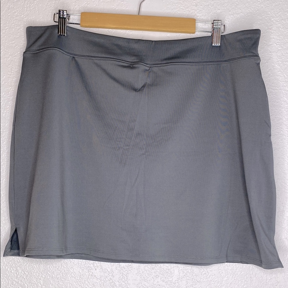 NWOT Tranquility by Colorado Clothing Grey Mini Tennis Skort Skirt Size 2X